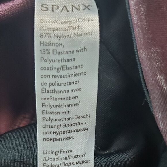 Spanx Purplish Brown Irridecent Faux Leather Leggings - Picture 5 of 5